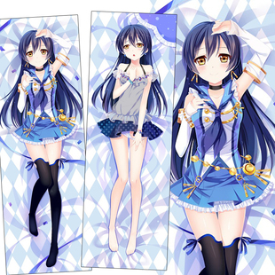 抱枕lovelive 等身抱枕靠枕二次元动漫周边双面来图定制包邮 园田海未