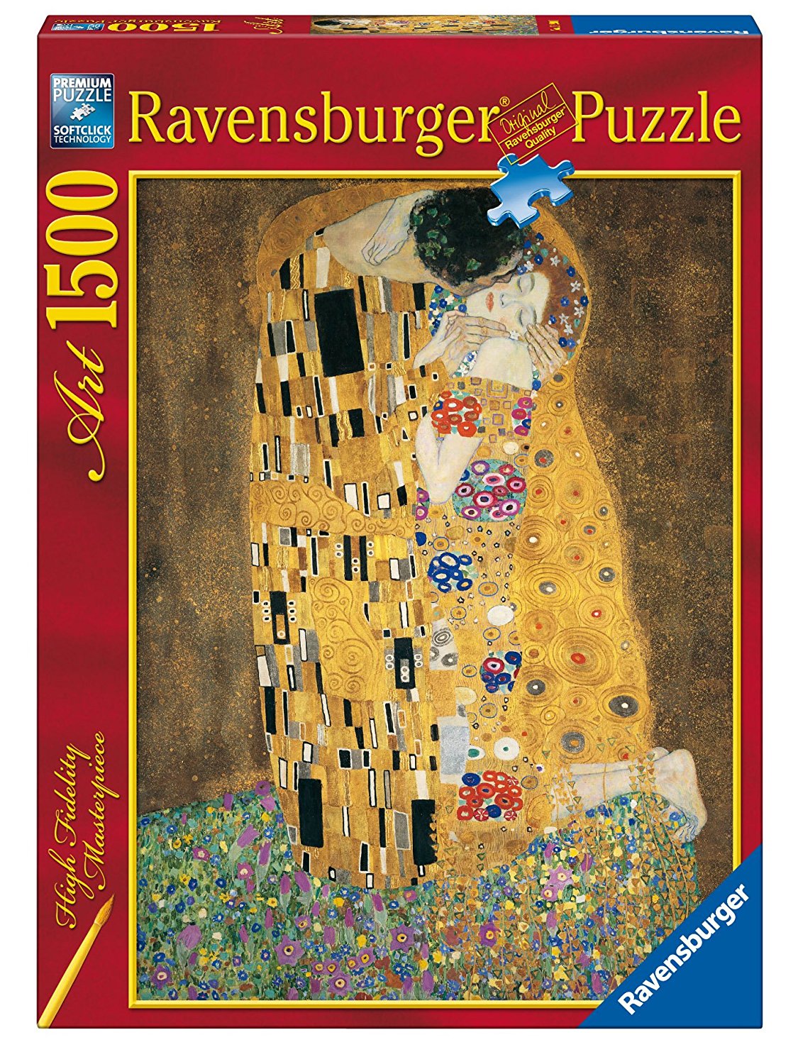现货ravensburger 1000 1500片德国进口拼图 克林姆 吻