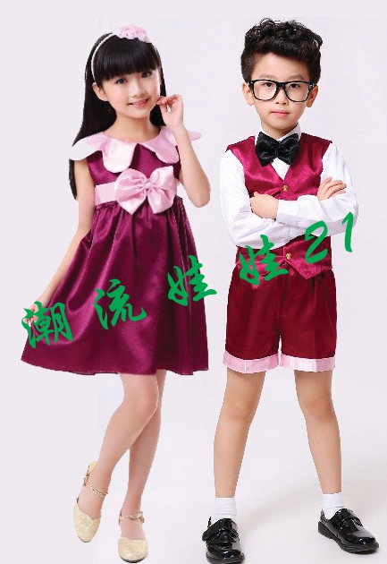 儿童表演服大合唱服装演出服小学生中学生朗诵服舞台男孩女孩现货