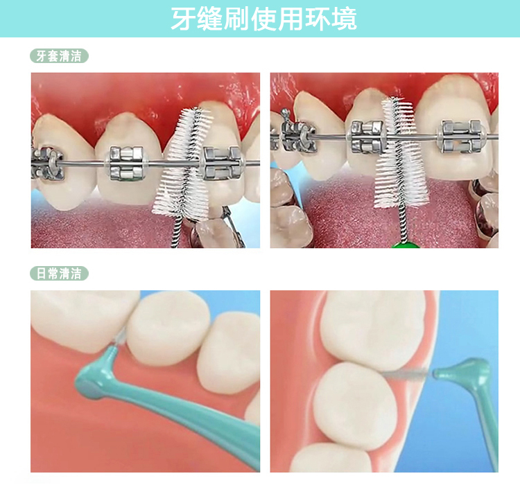日本进口gum牙缝刷 牙间刷智齿清洁软毛间隙刷正畸牙齿矫正齿缝刷