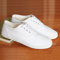 平底白布鞋女鞋低帮休闲帆布鞋白球鞋白色练功