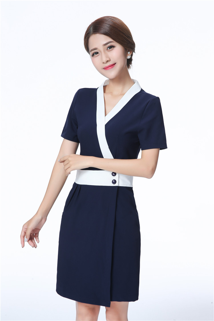 美容师工作服连衣裙美容院spa套装养生会所酒店足疗足浴技师裤装