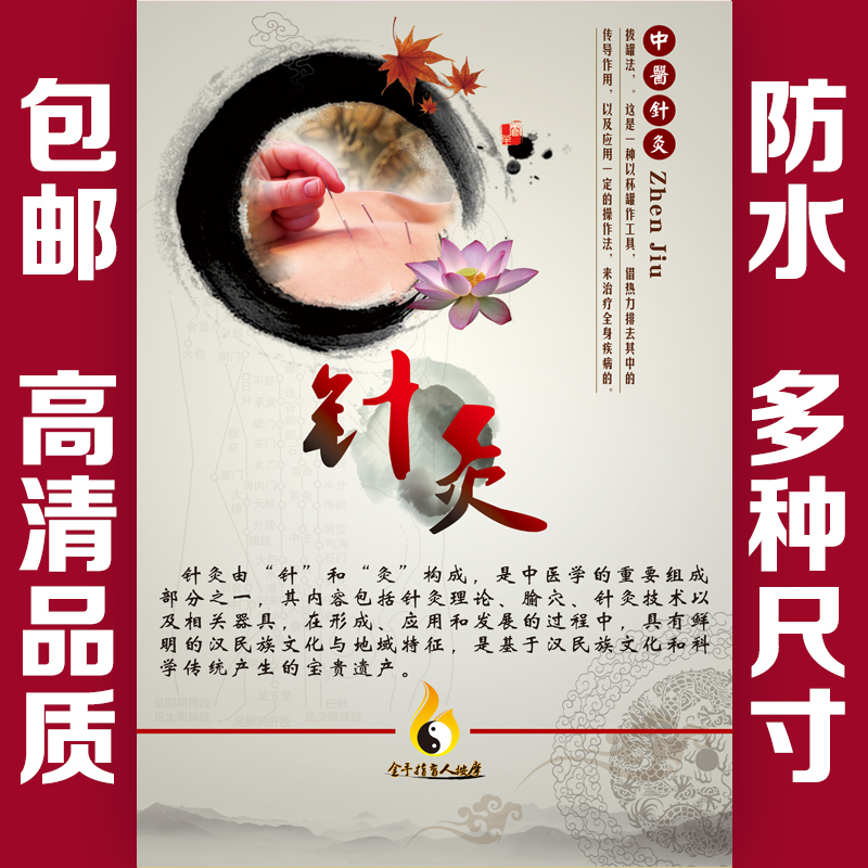 宣传养生馆 美容院 中医养生 知识挂图 图片 海报针灸中医宣传