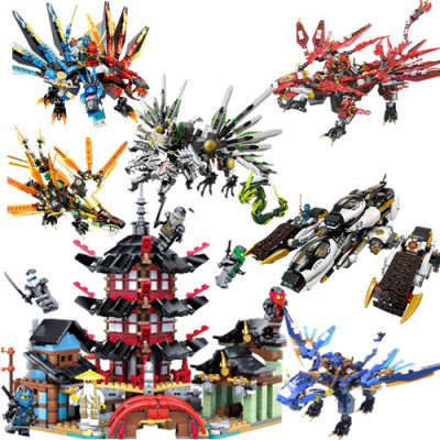 乐高幻影忍者拼装积木玩具白色忍者 机甲飞龙