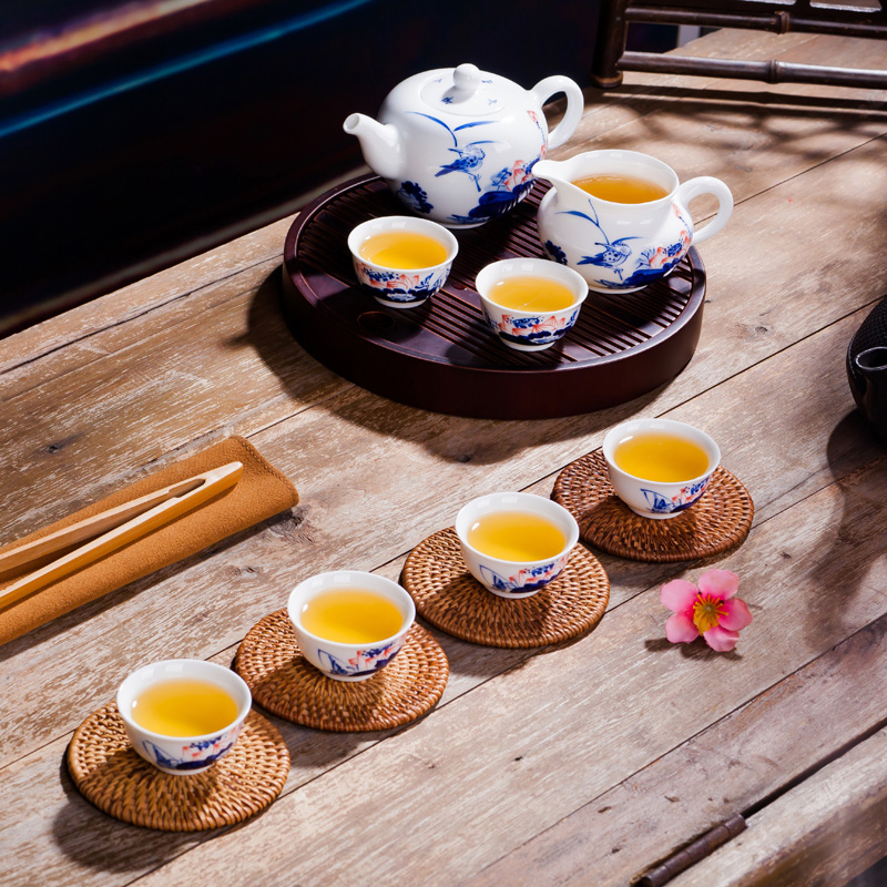 特价手工茶具礼盒包装景德镇青花瓷茶具整套功夫茶具高档白瓷套装