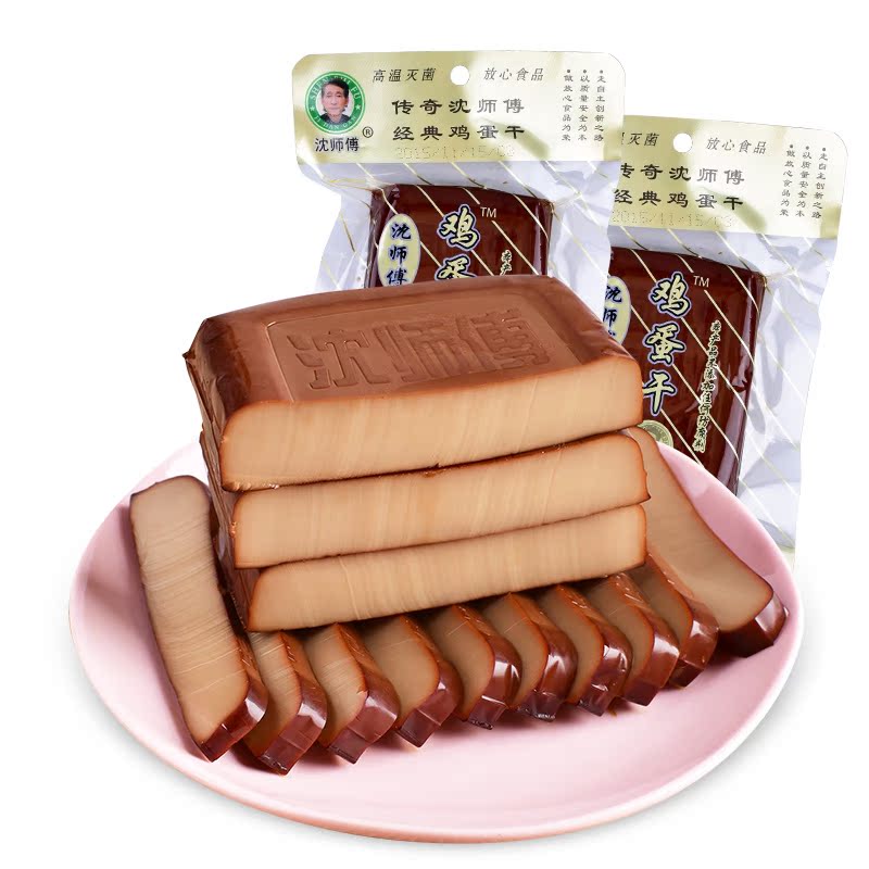 满88减40 沈师傅鸡蛋干100g 酱香味非豆腐干零食小吃四川特产豆干