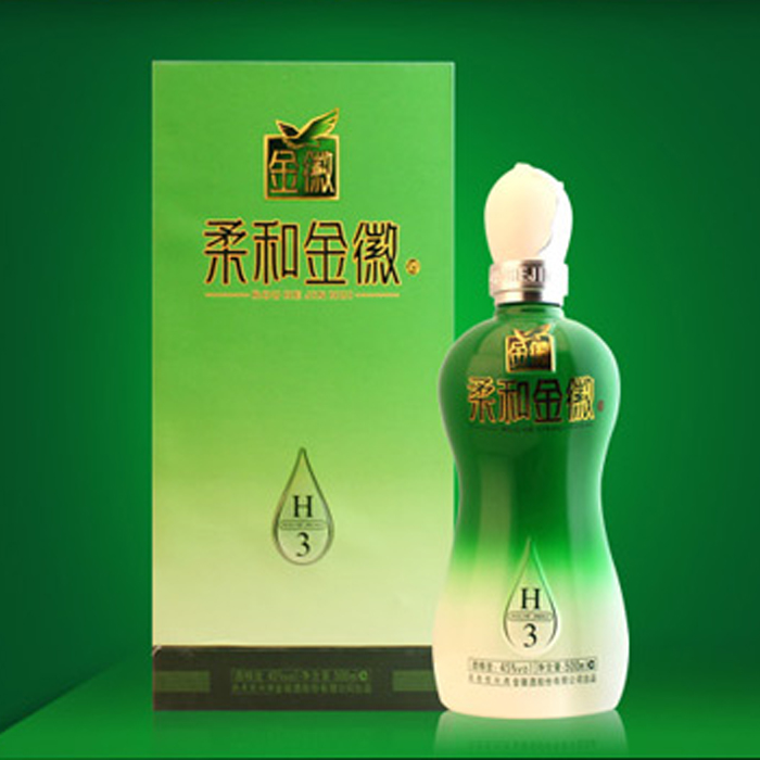 甘肃名酒世纪金徽柔和h3纯粮酿造45度500ml正品特价满四瓶包邮