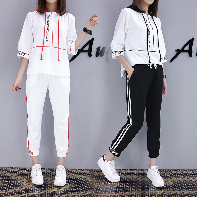 少女套装14-16岁2017夏装新款13高初中学生夏季韩版15休闲运动服