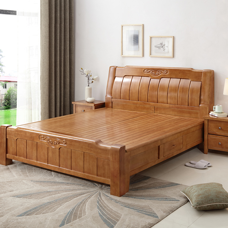 现代中式实木床 双人床