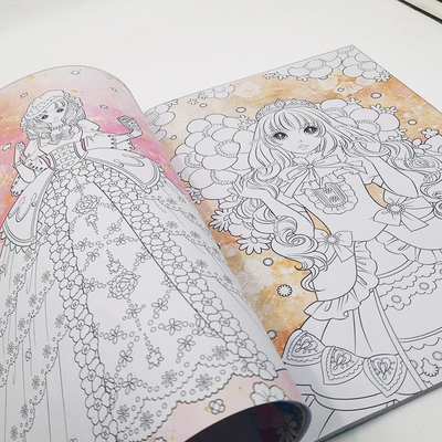 小公主玩美涂画绘本儿童色彩涂画 3-6周岁正版硬皮水晶公主宝宝画册