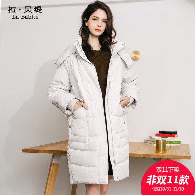 2017冬季新款韩版时尚宽松百搭学生加厚连帽外套羽绒服女中长款潮