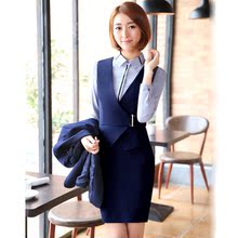 美容院珠宝店一步裙子 修身 职业背心连衣裙女士工作服韩版 春夏新款