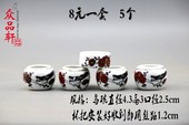 景德镇普通贴花鸟碗5件套红子绣眼靛颏金青玉鸟芙蓉鸟食杯 特价