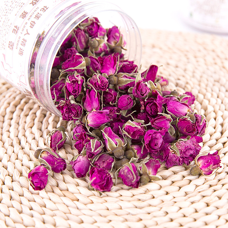 特级纯玫瑰花茶平阴玫瑰花草茶叶低温烘干重瓣红玫瑰花蕾罐装包邮