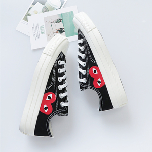 休闲韩版情侣爱心帆布鞋