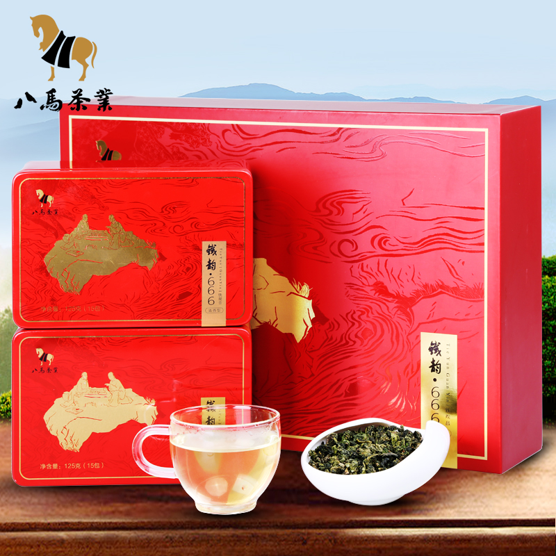 八马茶业 铁观音茶叶 清香型 铁韵666 礼盒 2016春茶新茶上市250g