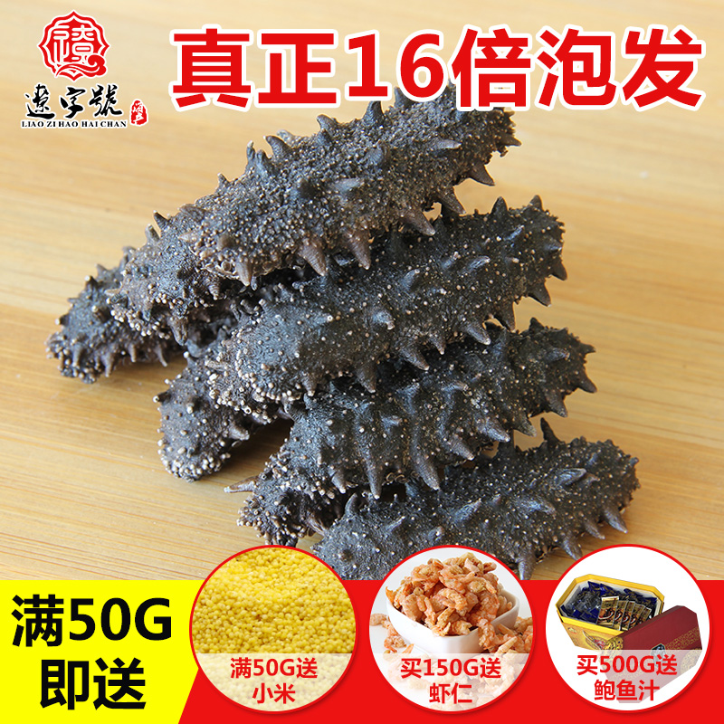 纯淡干海参大连海参广鹿岛刺参海参海鲜干货大连辽参50g海参礼盒