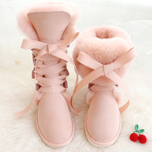 皮毛一体软萌雪地靴