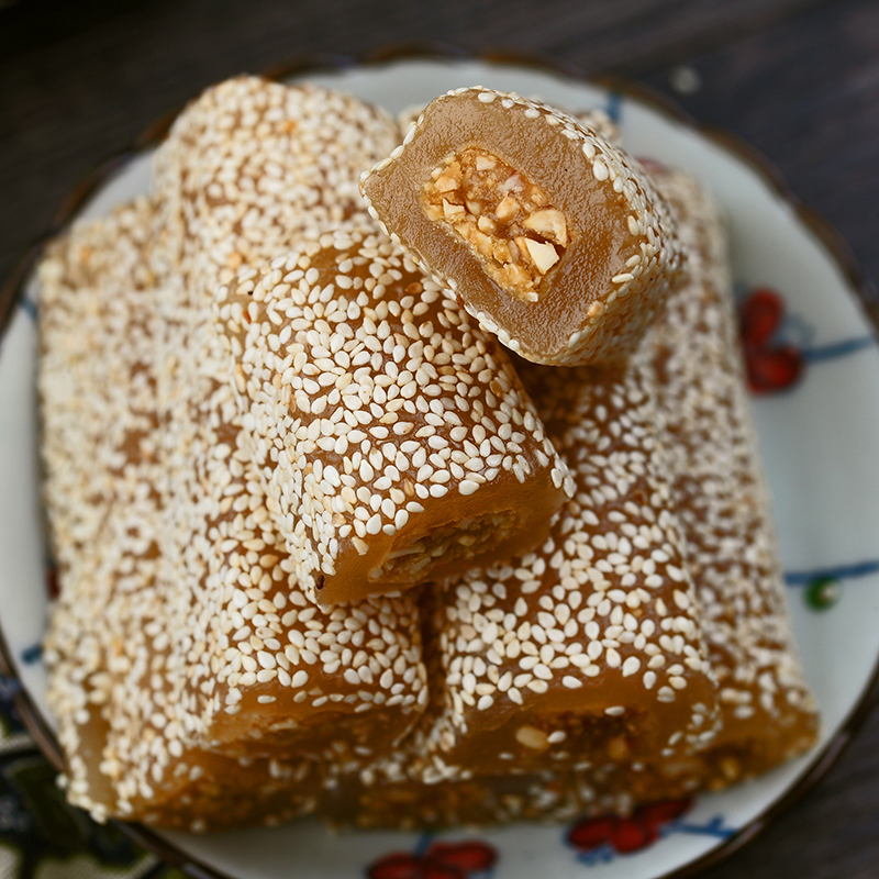 广东特色小吃软糖卷 花生牛皮糖芝麻潮汕特产鸭脖子零食传统糕点