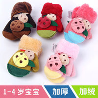 童手套冬 1\/2\/3岁宝宝加厚手套 男女加绒保暖可