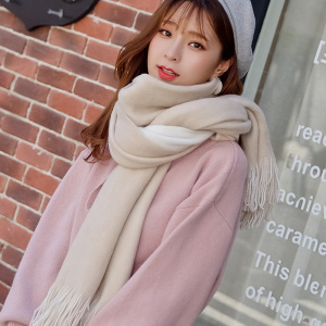 毛线围巾针织加厚长款