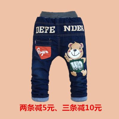 男童棉裤儿童加绒加厚1-3岁外穿2冬灯芯绒宝宝