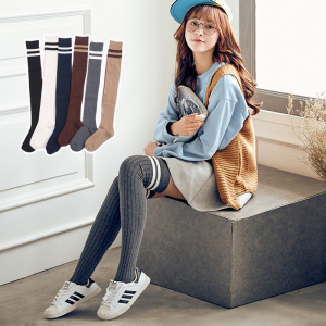 日系显瘦过膝高筒袜