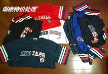排扣刺绣棒球运动服TA美版美版瑕疵特价 出口订单㊣MLB短袖