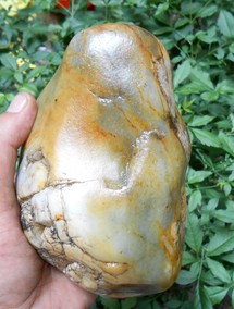 正宗新疆和田玉籽料原生皮老气秋梨黄皮石包玉原石白玉糖皮荔枝白