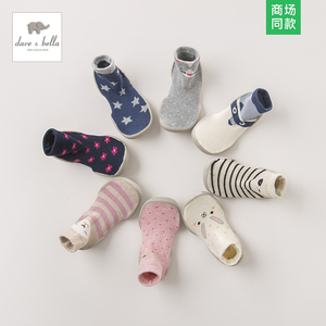 戴维贝拉宝宝袜鞋软底袜套鞋