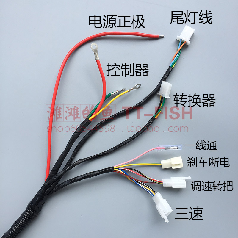 迅鹰电摩总成线 电动车大线路总成 主线束 电瓶车整车