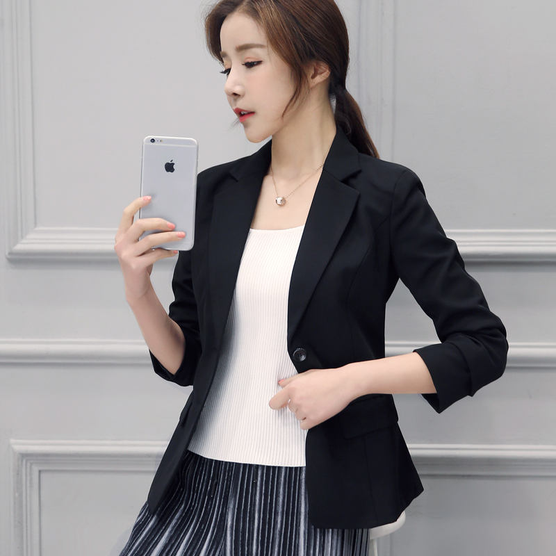 春秋季小西装外套女士职业装西服正装帅气上衣短款显瘦修身韩版