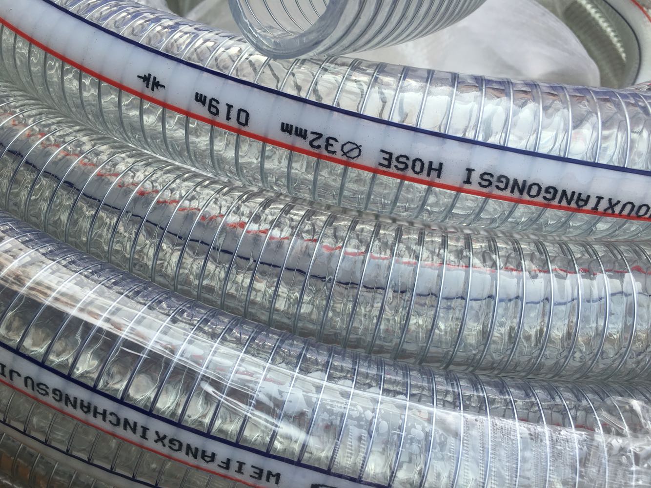 pvc透明钢丝软管输油泵管耐高温塑料下水管加厚耐高压真空负压管
