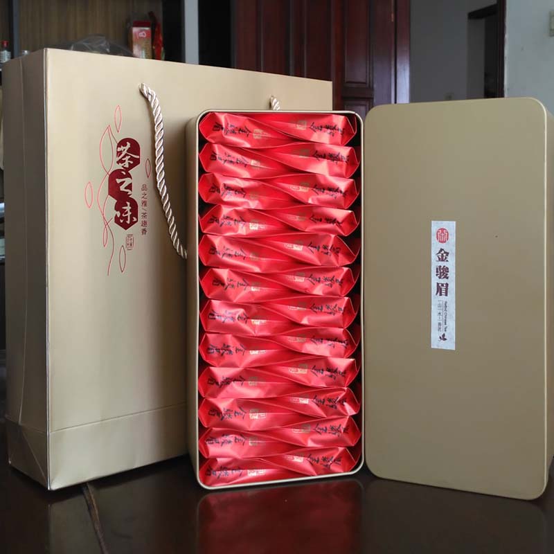250g武夷山桐木关金骏眉红茶叶正山小种金俊眉小袋礼盒装50小包
