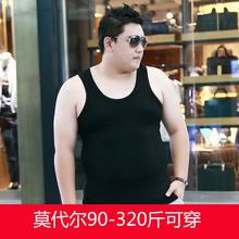 特大号肥佬胖子无袖 T恤宽松打底汗衫 背心夏季肥胖男装 加肥加大码