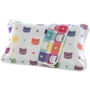 纯棉六层纱布枕巾枕巾 两条