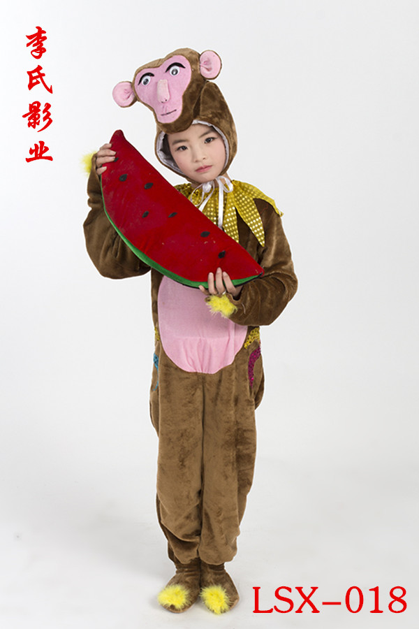 儿童金丝猴演出服小猴子动物服装幼儿脸猴卡通造型孙悟空表演服装