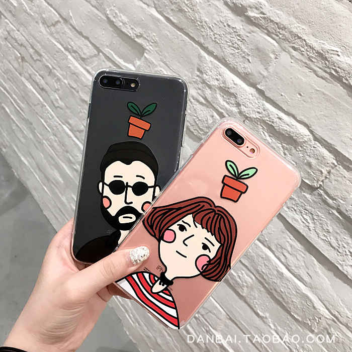 韩国q版这个杀手不太冷情侣苹果6s手机壳iphone7plus全包防摔软套