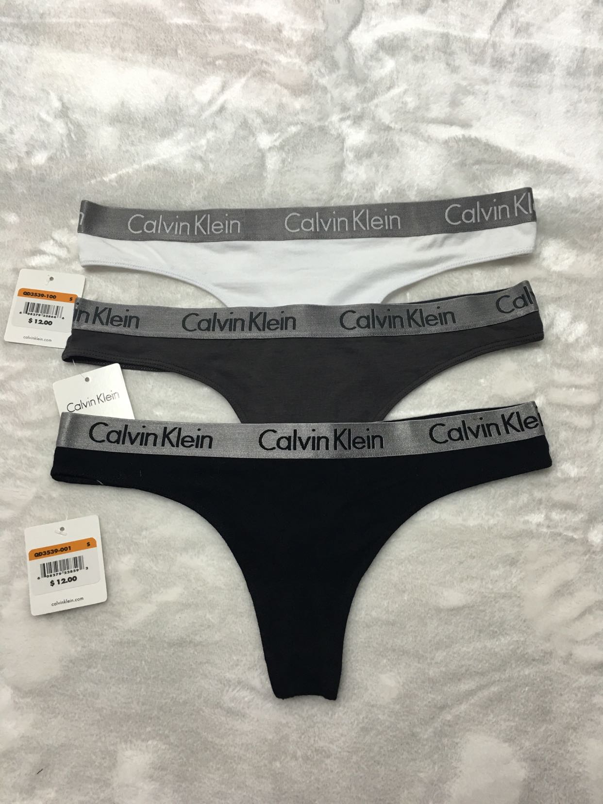 美国代购 calvin klein/ck内裤女士全棉性感丁字裤t裤qd3539现货