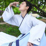 重回汉唐 锦瑟 原创传统日常汉服男绣花交领衣裳cp情侣装春夏款