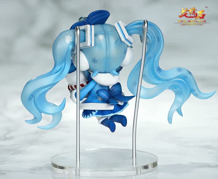 龙精石gk手办 q版 雪初音 超萌 透明件头发 初音未来 完成品现货