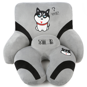 二哈士奇卡通腰枕u型枕