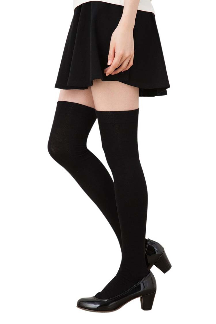 日系过膝袜大腿袜高筒长筒袜jk制服袜春夏薄款天鹅绒cos袜显瘦女