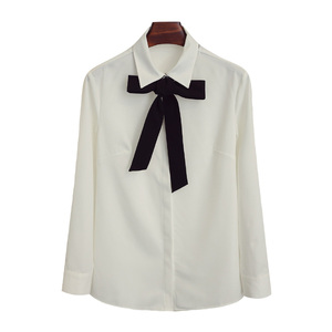 百搭飘带蝴蝶结白衬衫