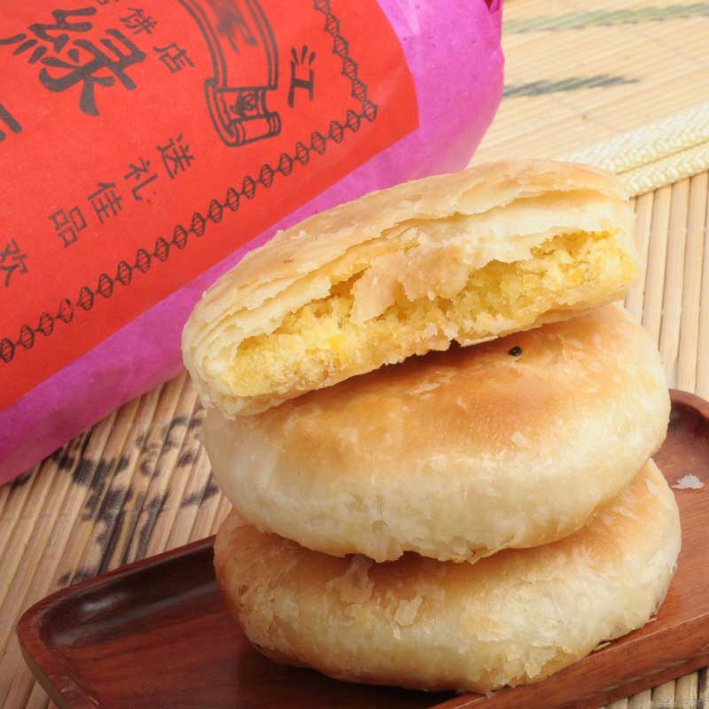 广东潮州潮汕特产正宗惠来绿豆饼 酥皮 手工绿豆糕小吃零食