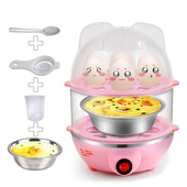 早餐机 热饭菜自动断电350W 蒸蛋器 多功能双层煮蛋器蒸蛋羹