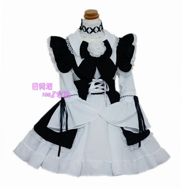 万圣节软妹萌哥特萝莉女仆装女佣服cosplay动漫演出服装大码胖mm
