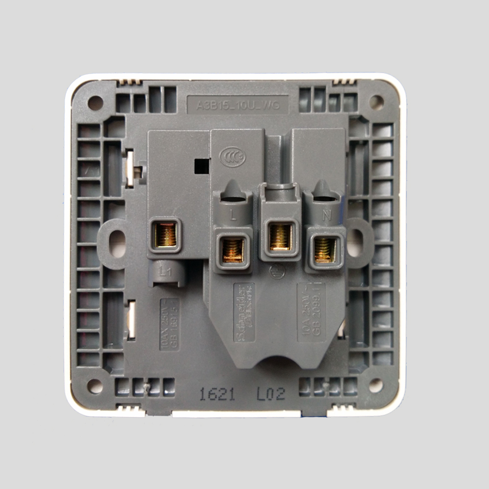 施耐德开关插座a3b15_10u_wg畅意磨砂金一开五孔单控面板二三插