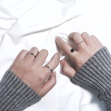 日韩简约关节戒指组合潮人饰品开口尾戒指环对戒女复古配饰J020