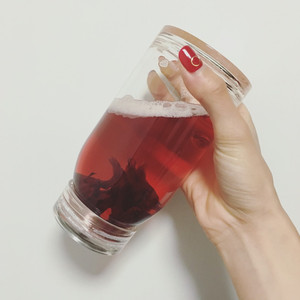 透明简约加厚便携玻璃杯